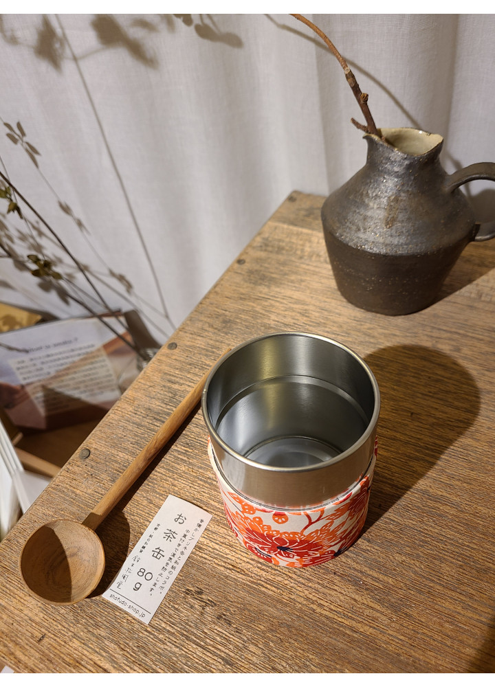 鈴木松風堂 • 型染和紙茶罐 (80g)